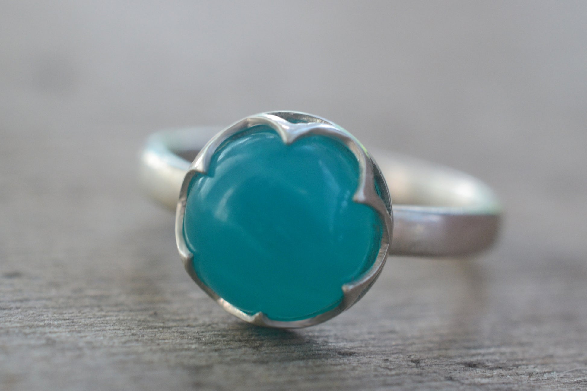 Amazonite Gemstone Ring in 925 Silver