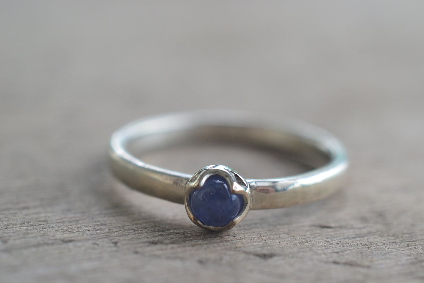 4mm Tanzanite Stacker Ring in Sterling Silver