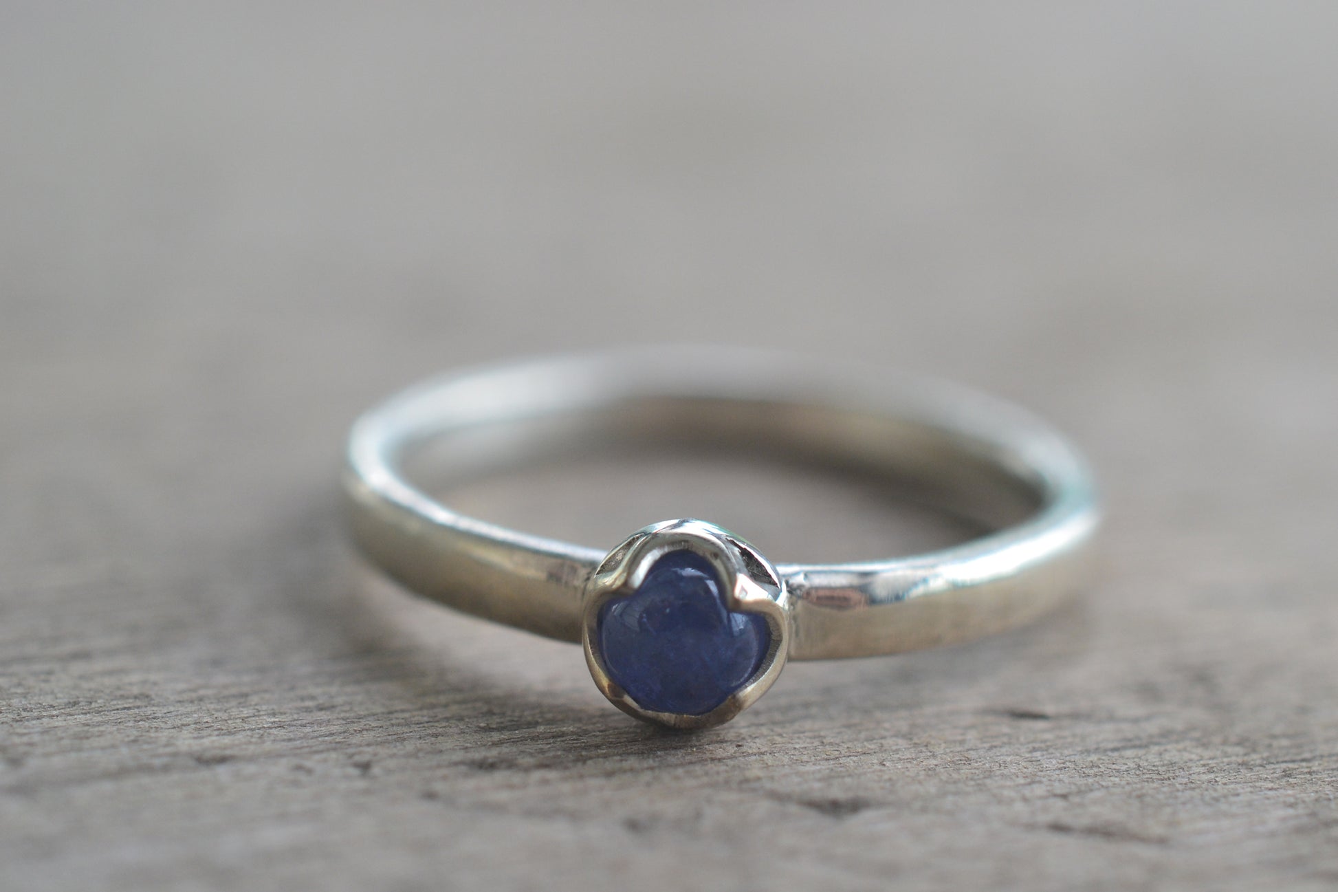 4mm Tanzanite Stacker Ring in Sterling Silver