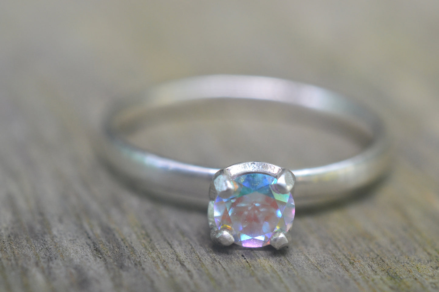 Womens Mercury Mist Mystic Topaz Ring