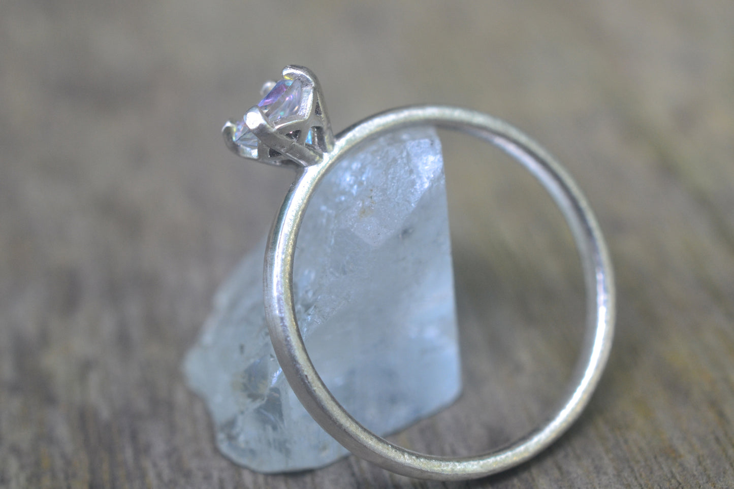 5mm Mercury Mist Topaz Ring in Sterling
