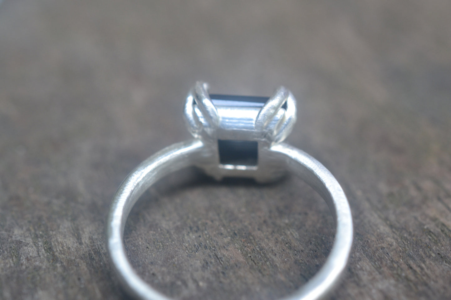 Black Onyx Statement Ring in Sterling Silver