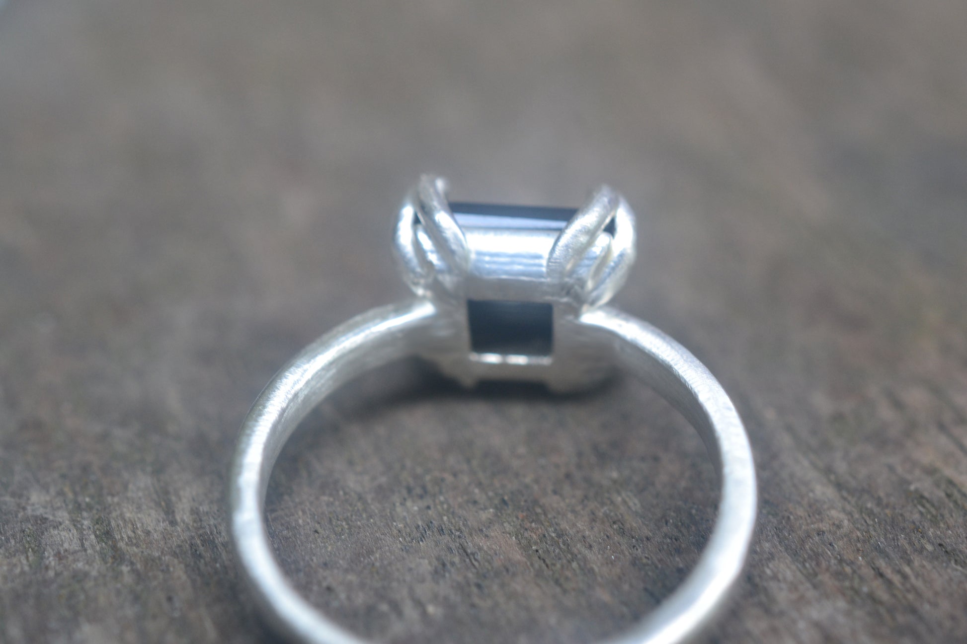 Black Onyx Statement Ring in Sterling Silver