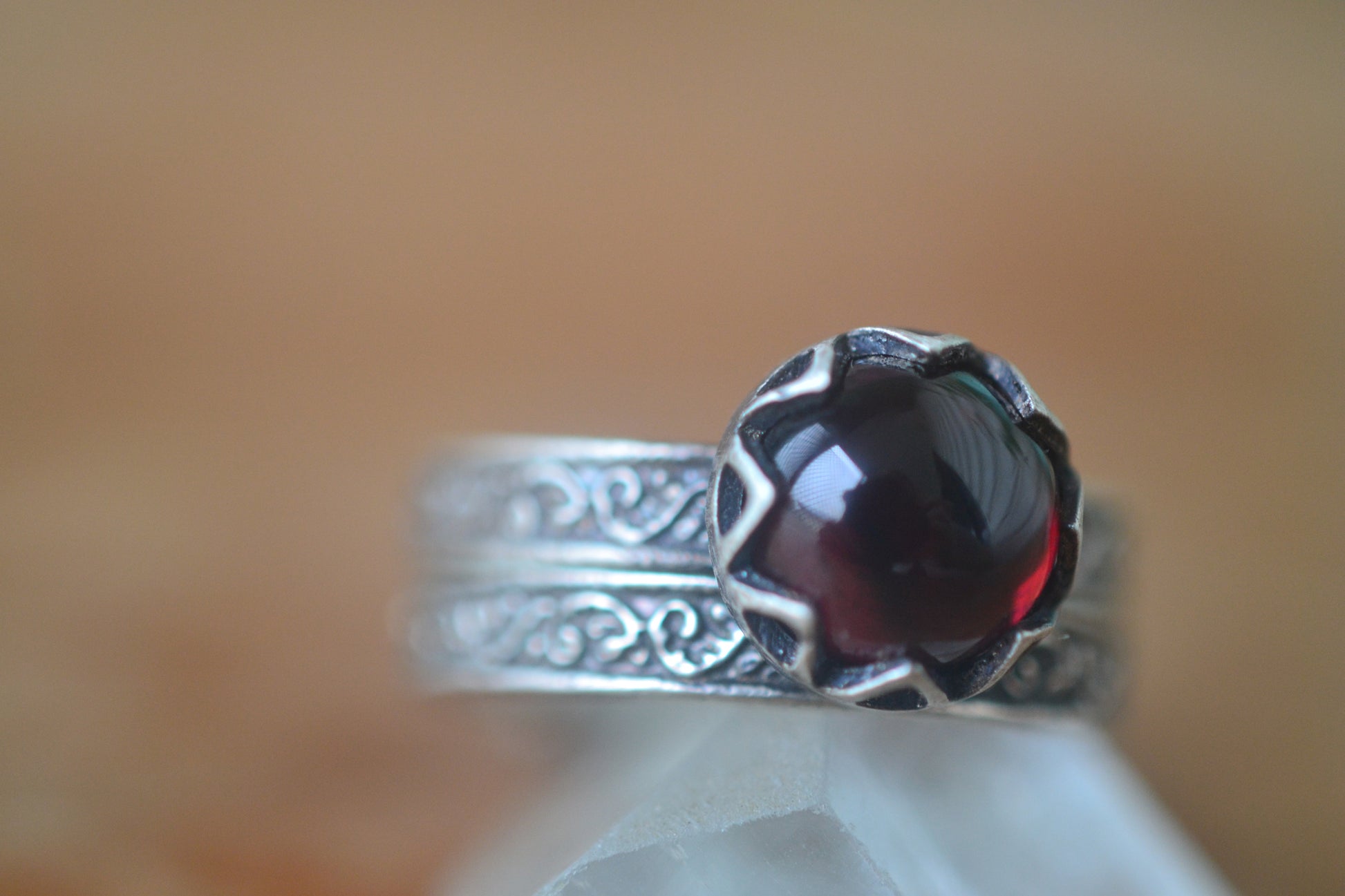 Natural Garnet Bridal Wedding Set For Women