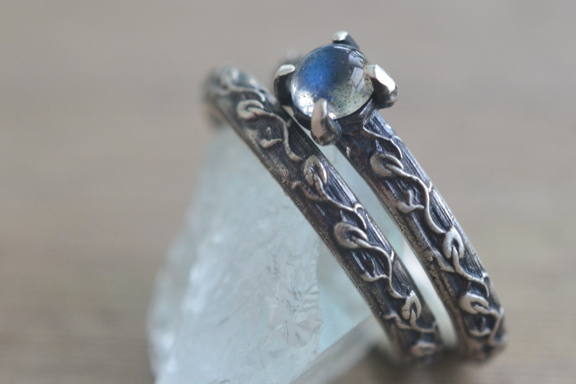 elven inspired wedding set with labradorite