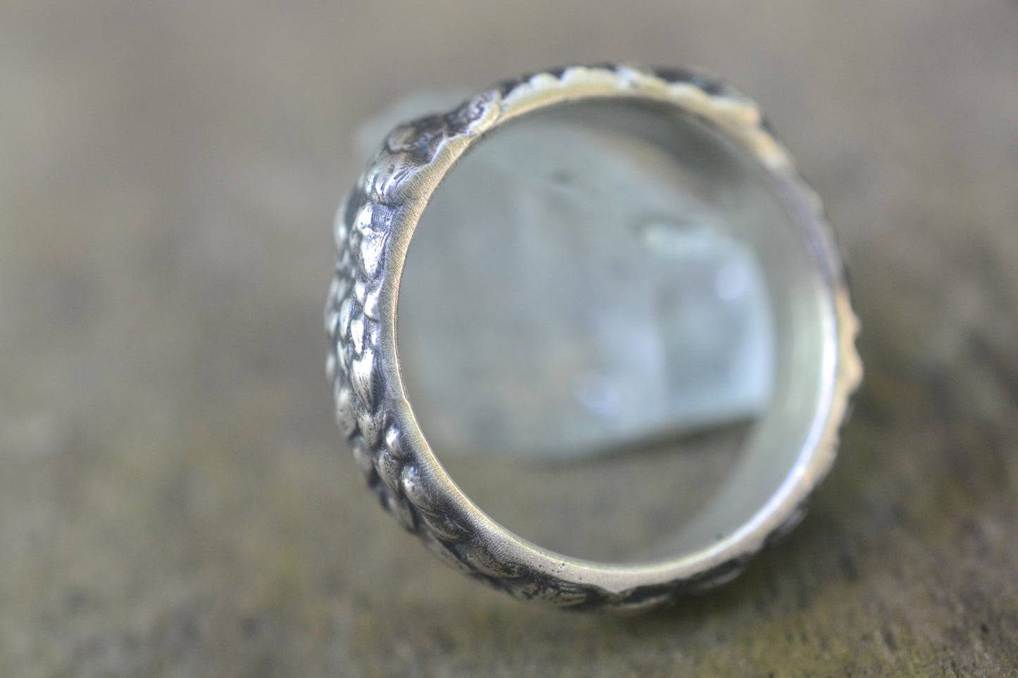 Sterling 925 Silver Dragon Scale Ring