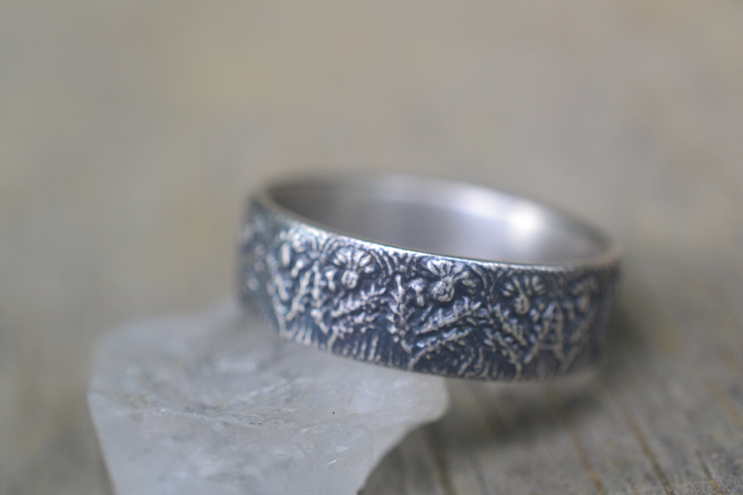 Dancing Thistle Wedding Ring For Men