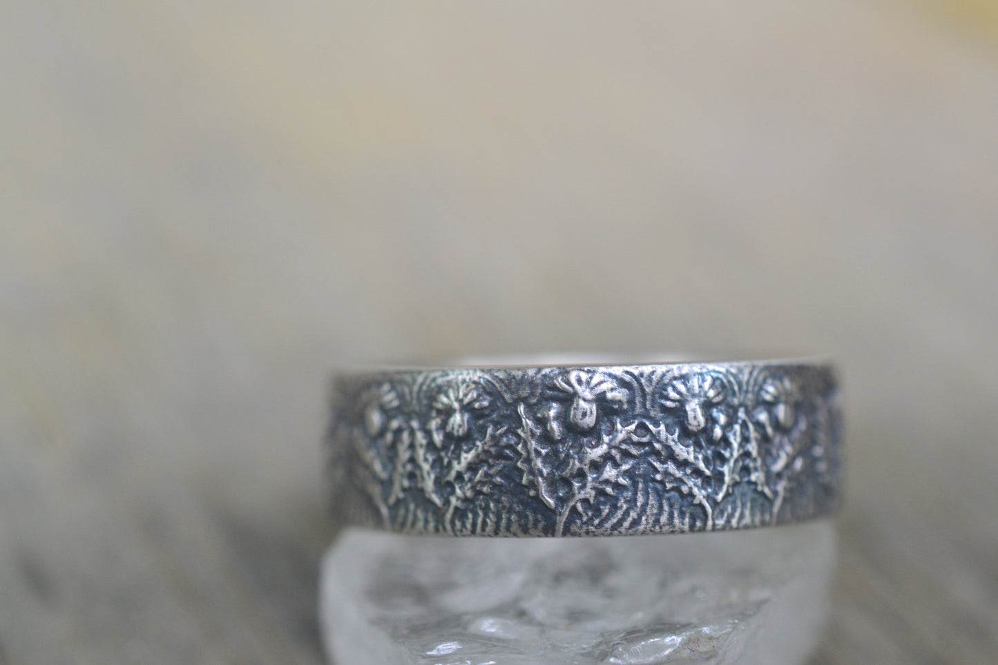Flower of Scotland Wedding Ring in Silver