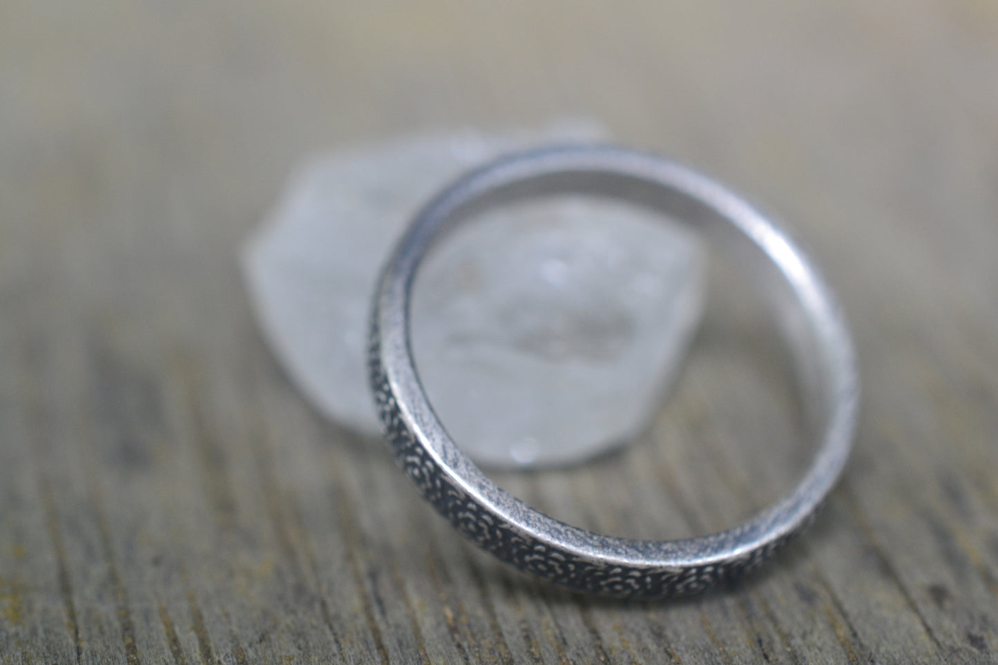 Dainty Silver Chrysanthemum Wedding Ring