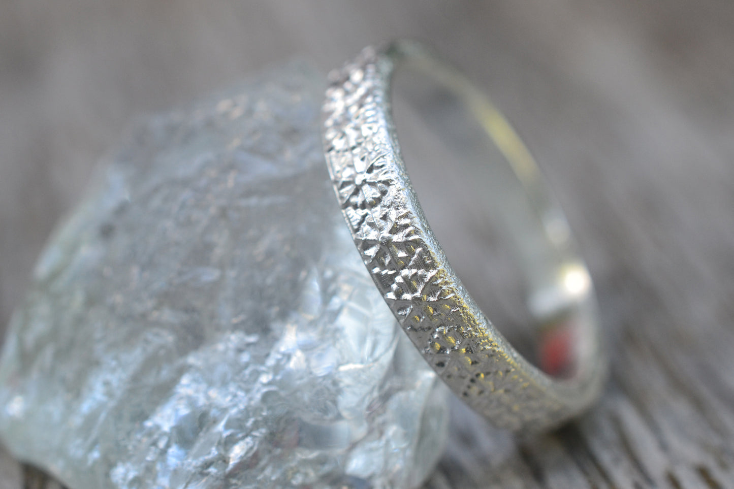 Sterling Silver Snowflake Stacking Ring