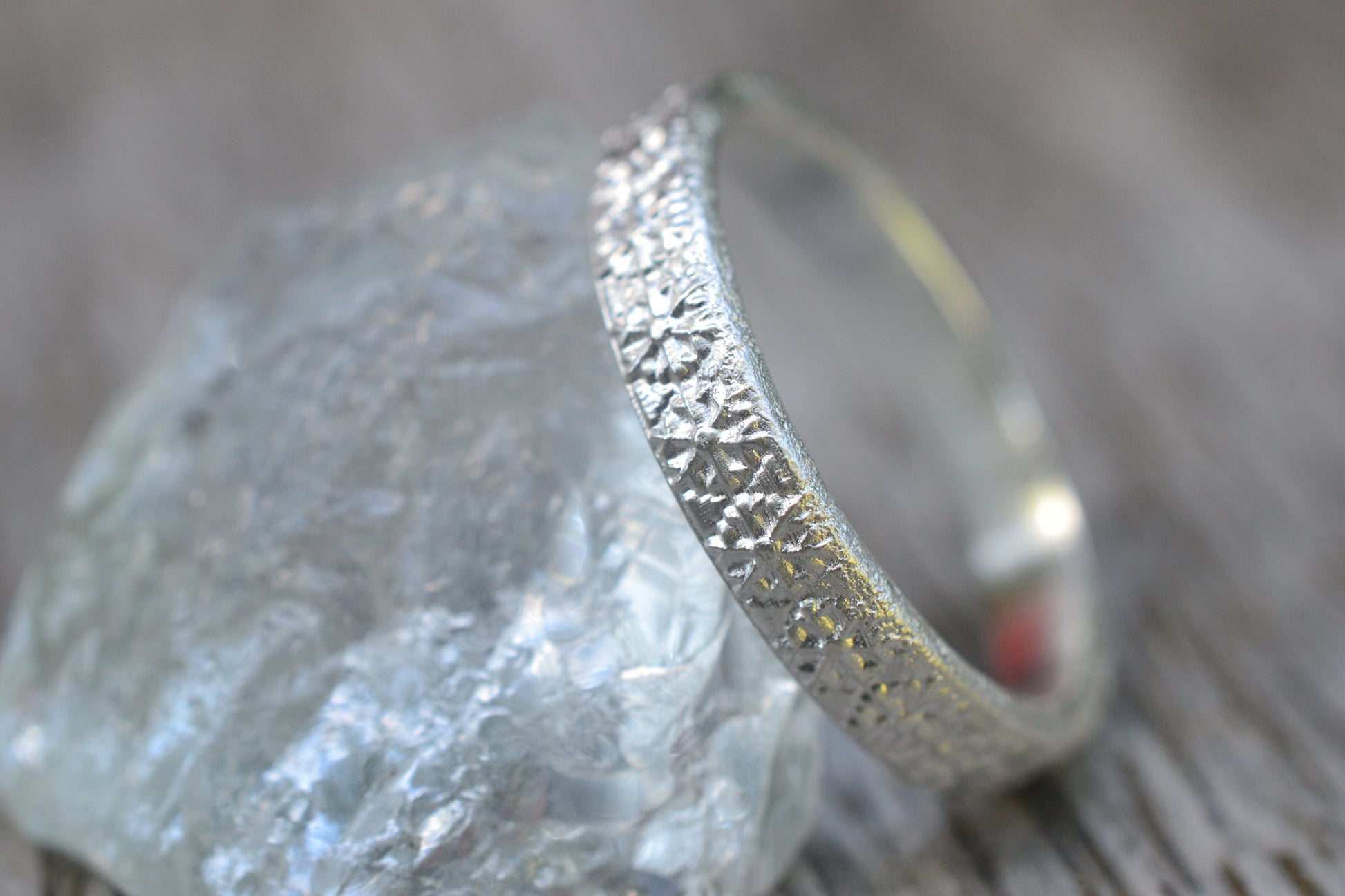 Sterling Silver Snowflake Stacking Ring