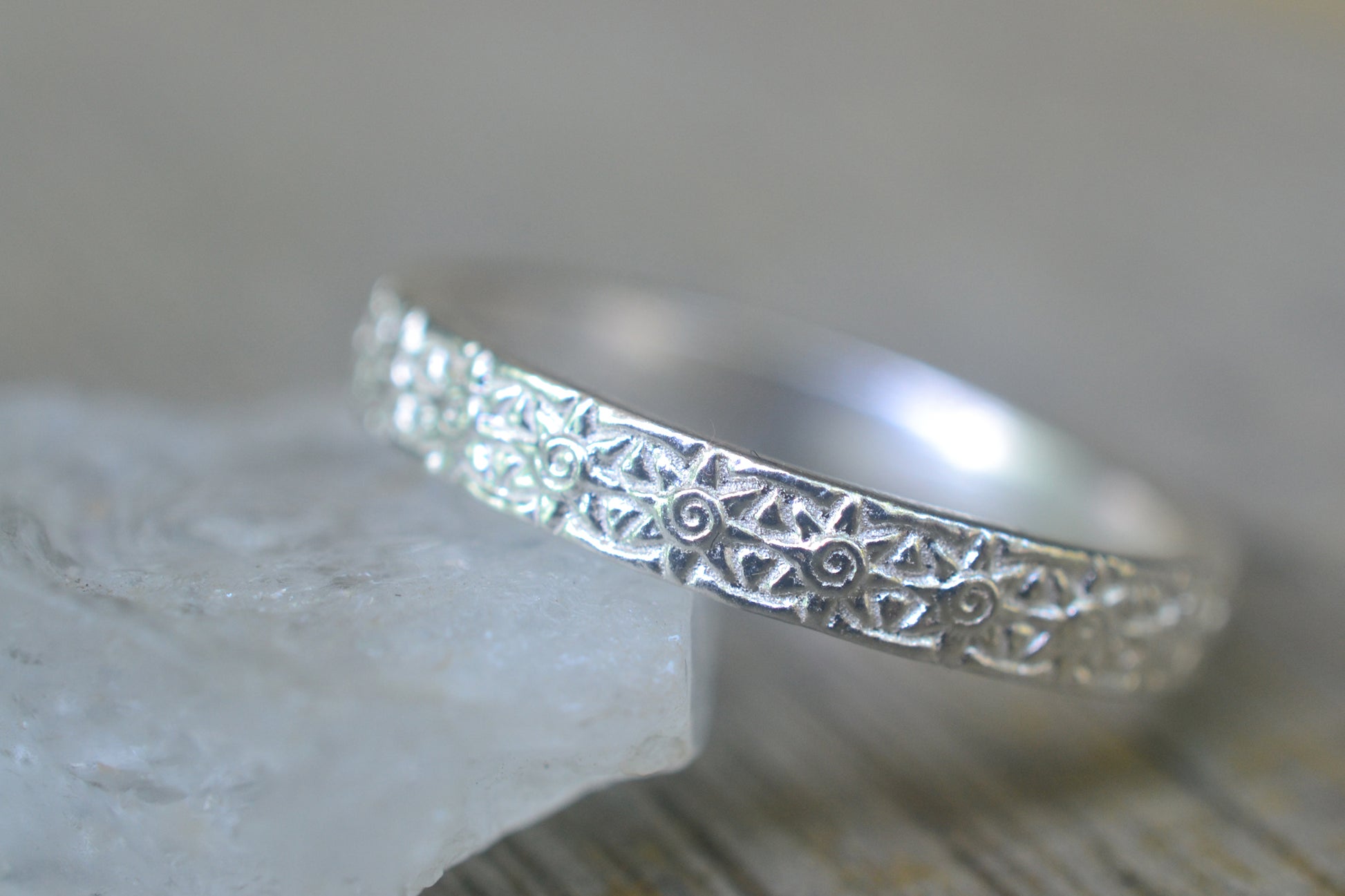 Dainty Womens Sterling Silver Sun Wedding Ring