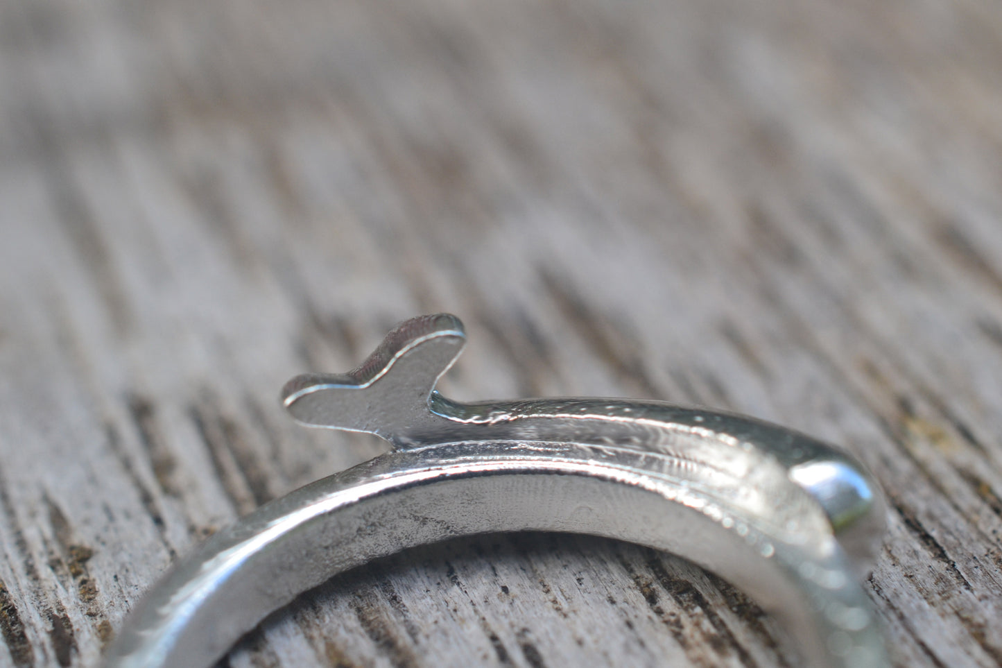 Solid Silver Sperm Whale Ring