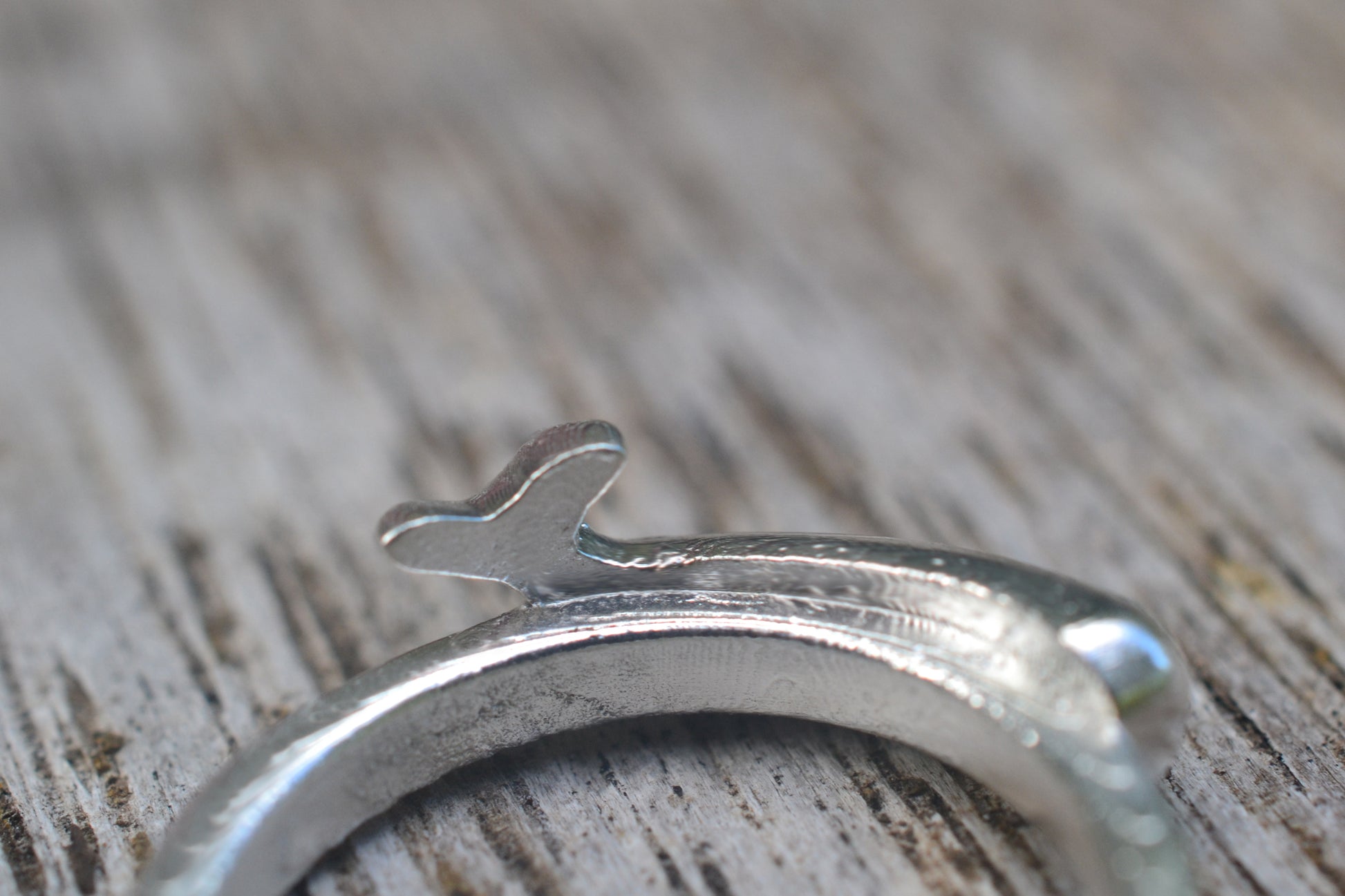 Solid Silver Sperm Whale Ring