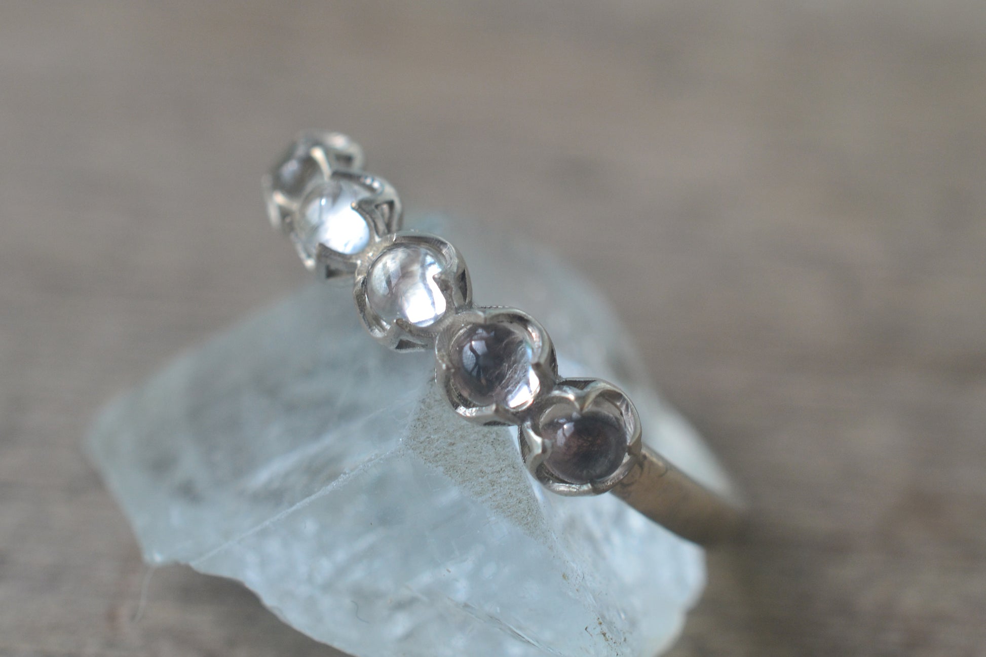 Sterling Silver & White Topaz Multistone Ring