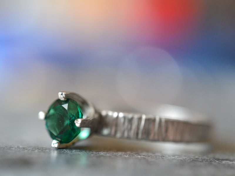 Back in stock! Emerald Solitaire Engagement Rings & Wedding Sets