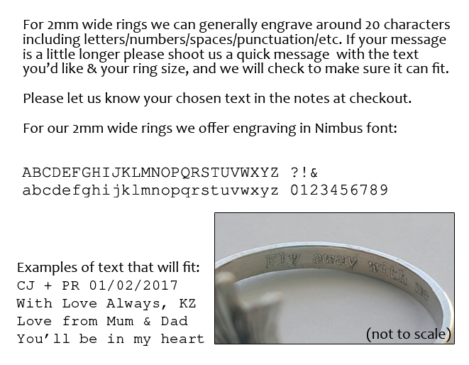 Fonts for engraved stack rings