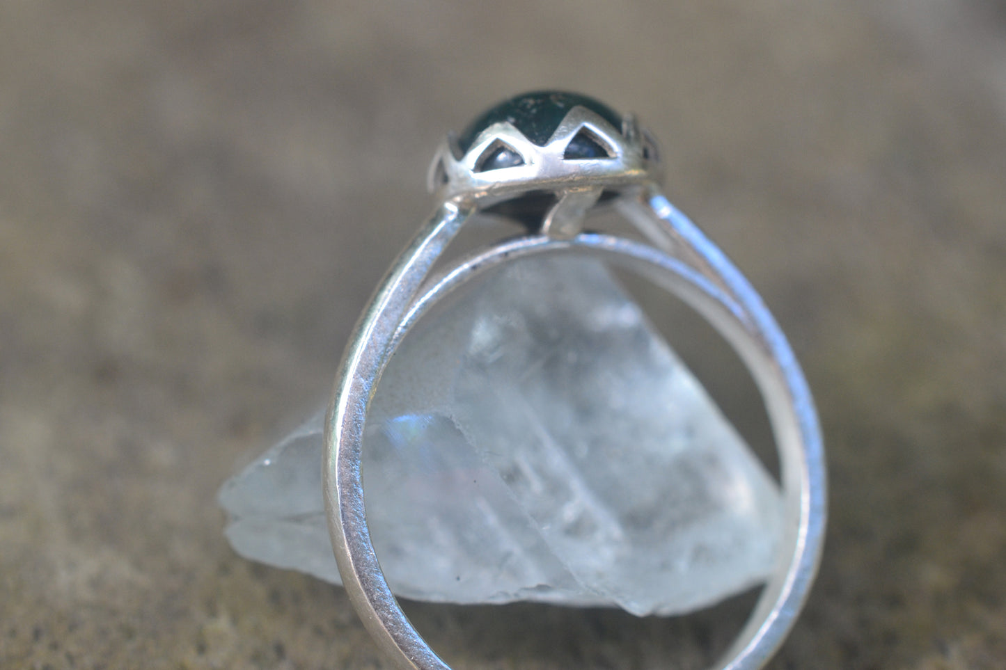 925 Silver Ring With Natural Bloodstone Gem