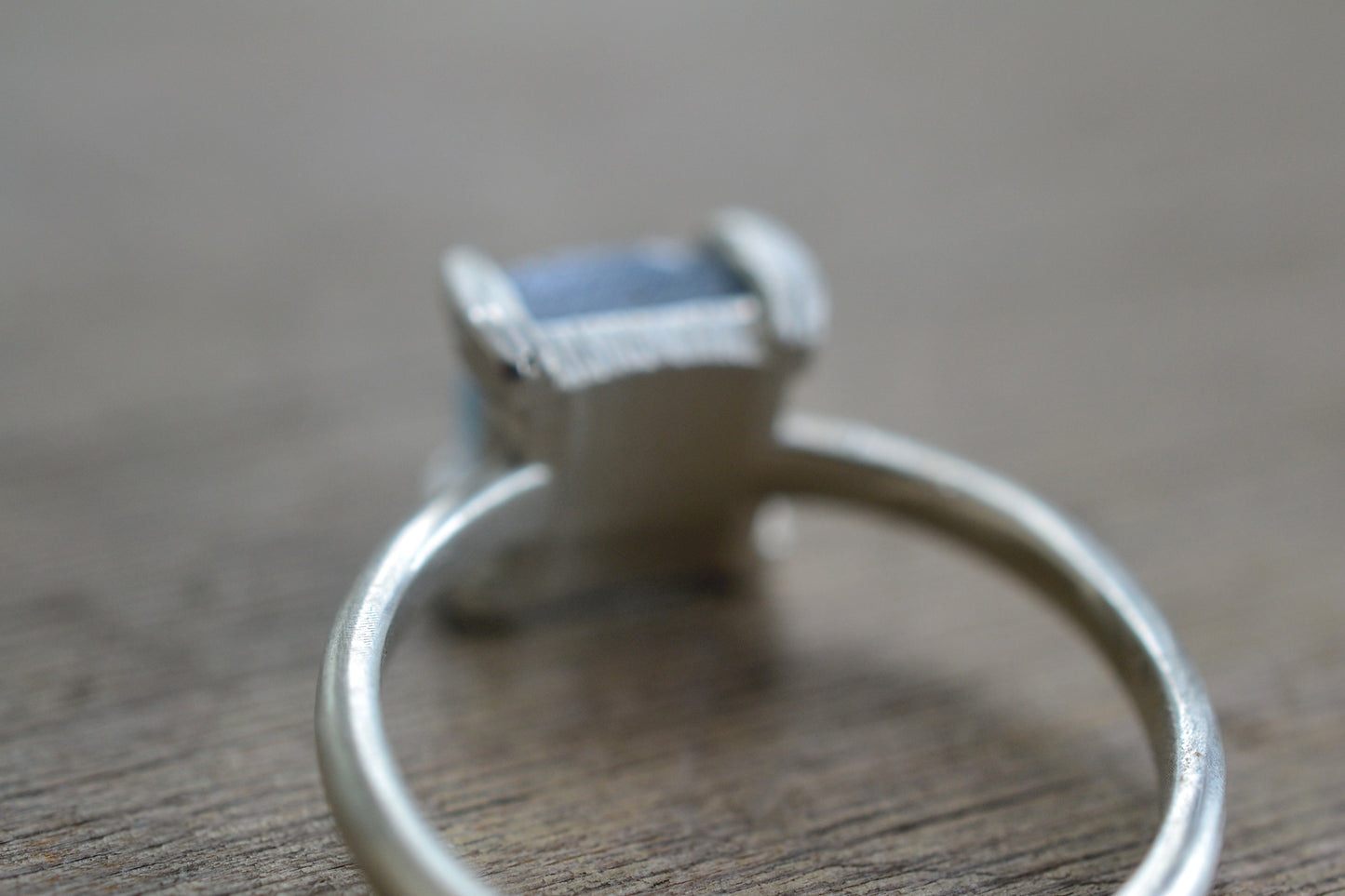 Stripy Gemstone Ring in 925 Silver