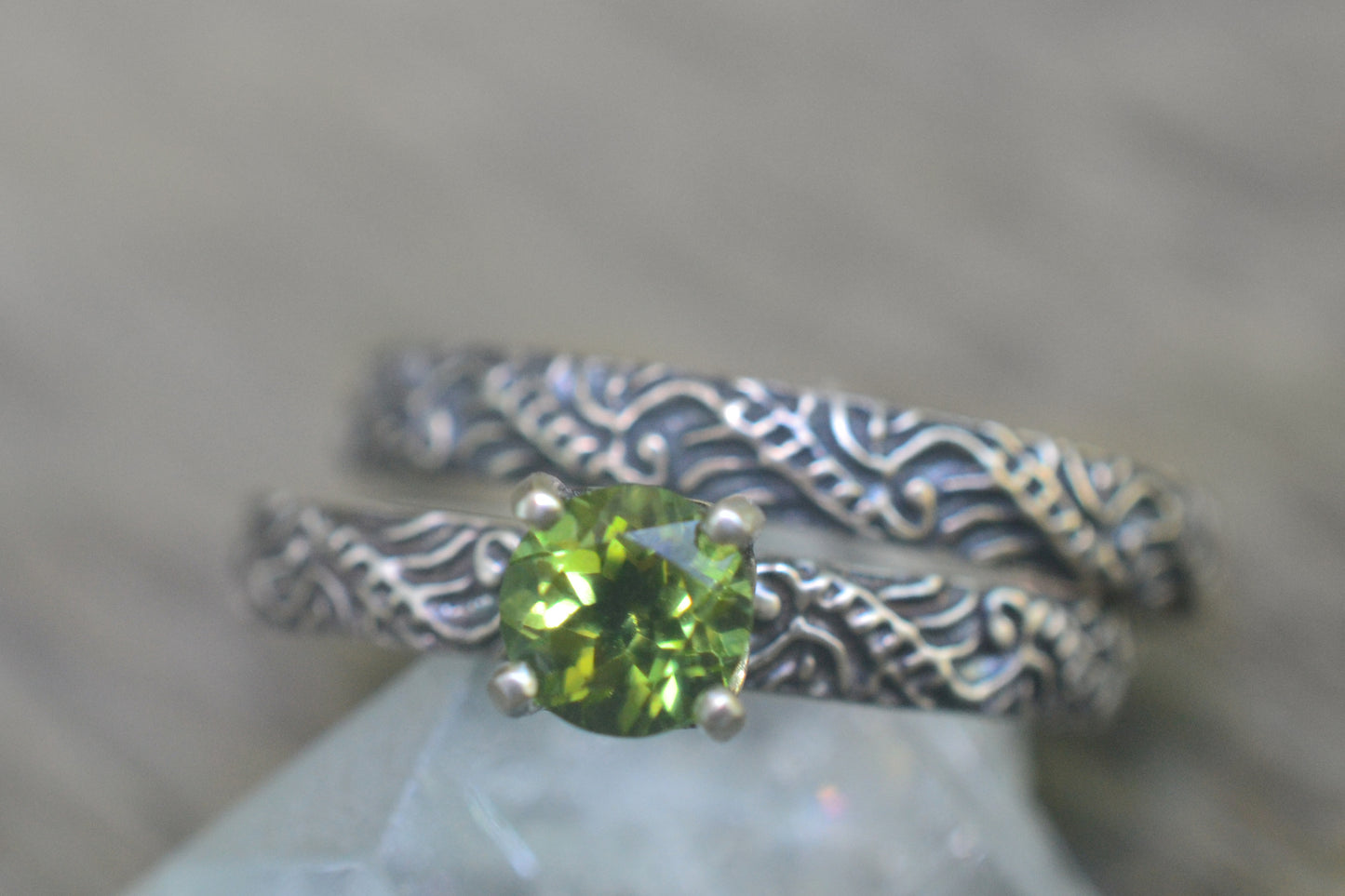 Baroque Style Bridal Set With Natural Peridot