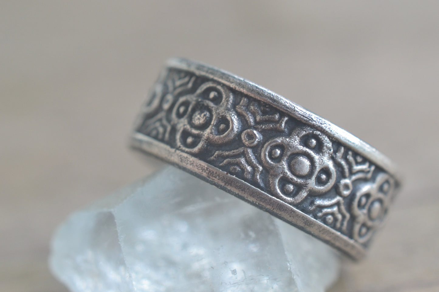Byzantine Style Cross Ring in Sterling Silver