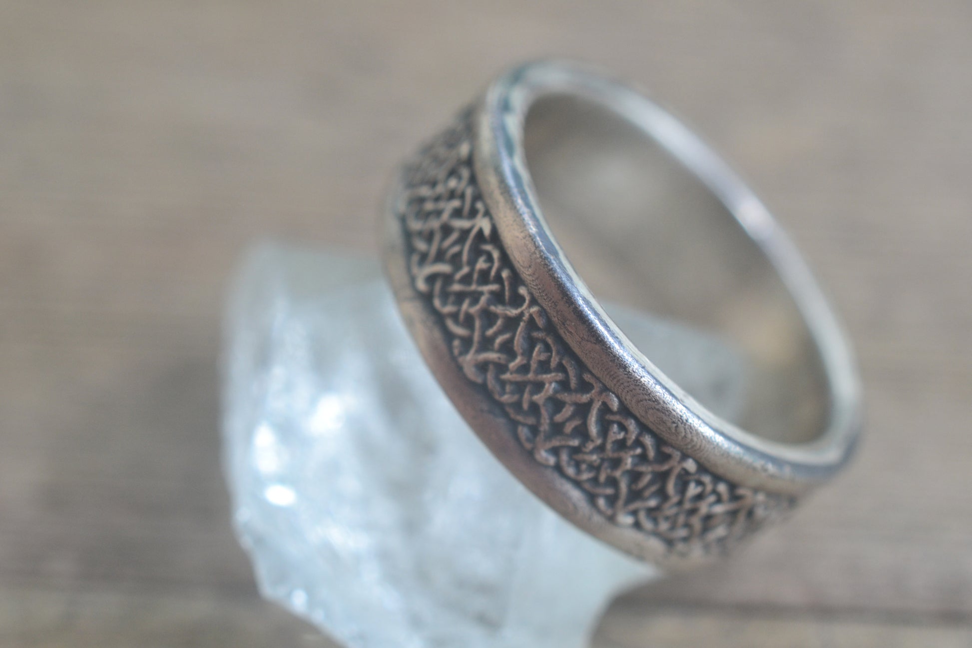 Celtic Pattern Handfasting Ring in 925 Silver