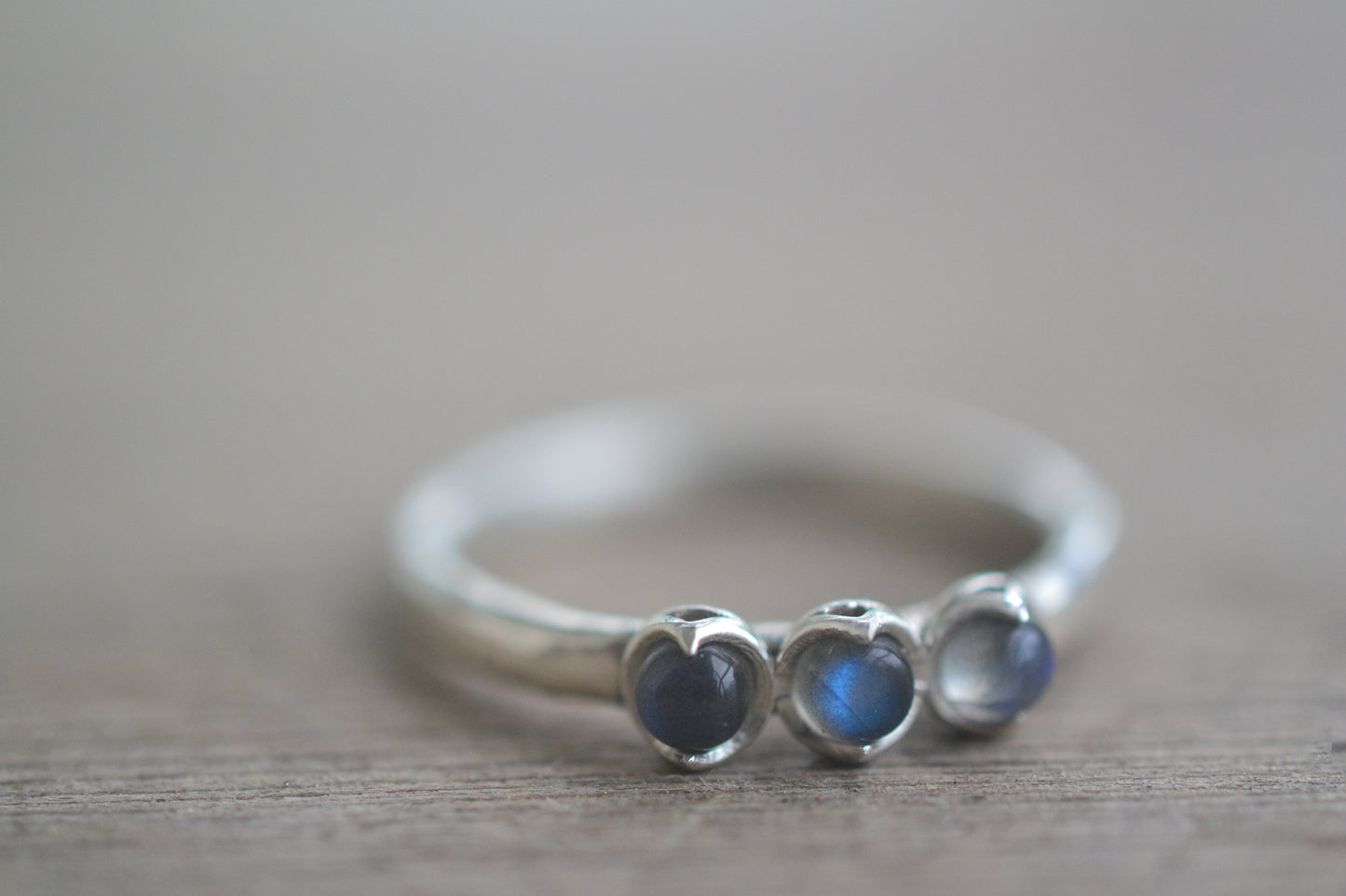 Multistone Labradorite Bezel Ring in Silver