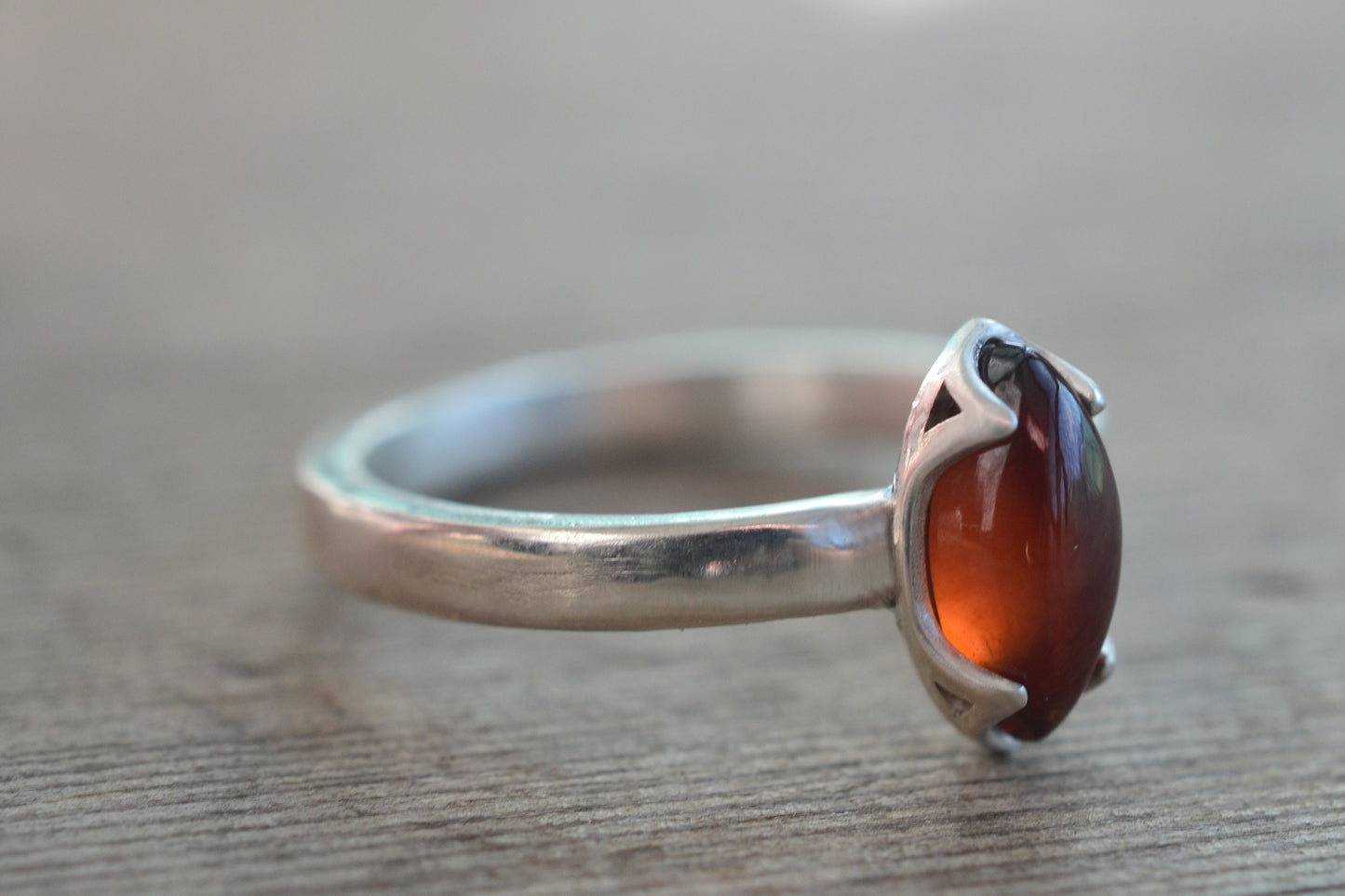 Marquise Hessonite Garnet Statement Ring