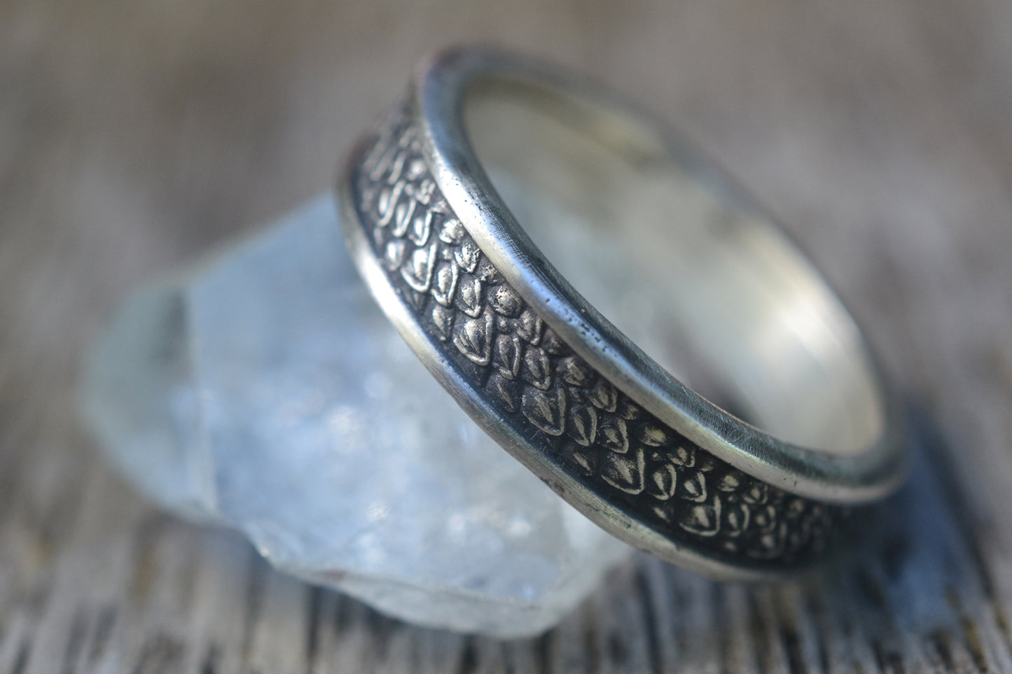 Bevelled Wedding Band In Sterling Silver