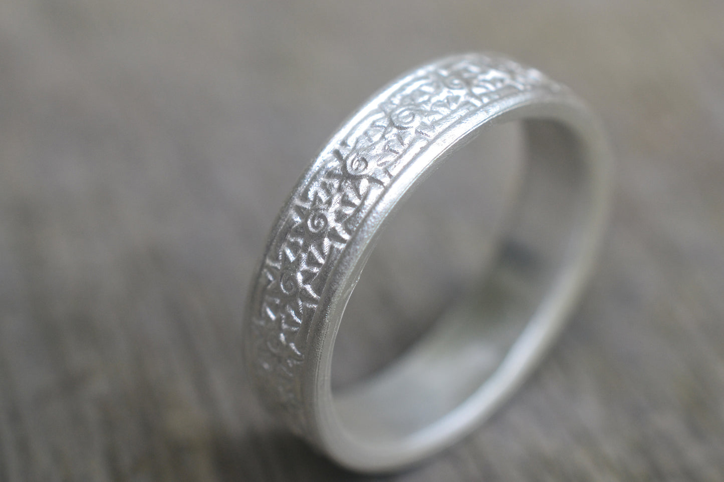 Stylised Sterling Silver Sun Wedding Band