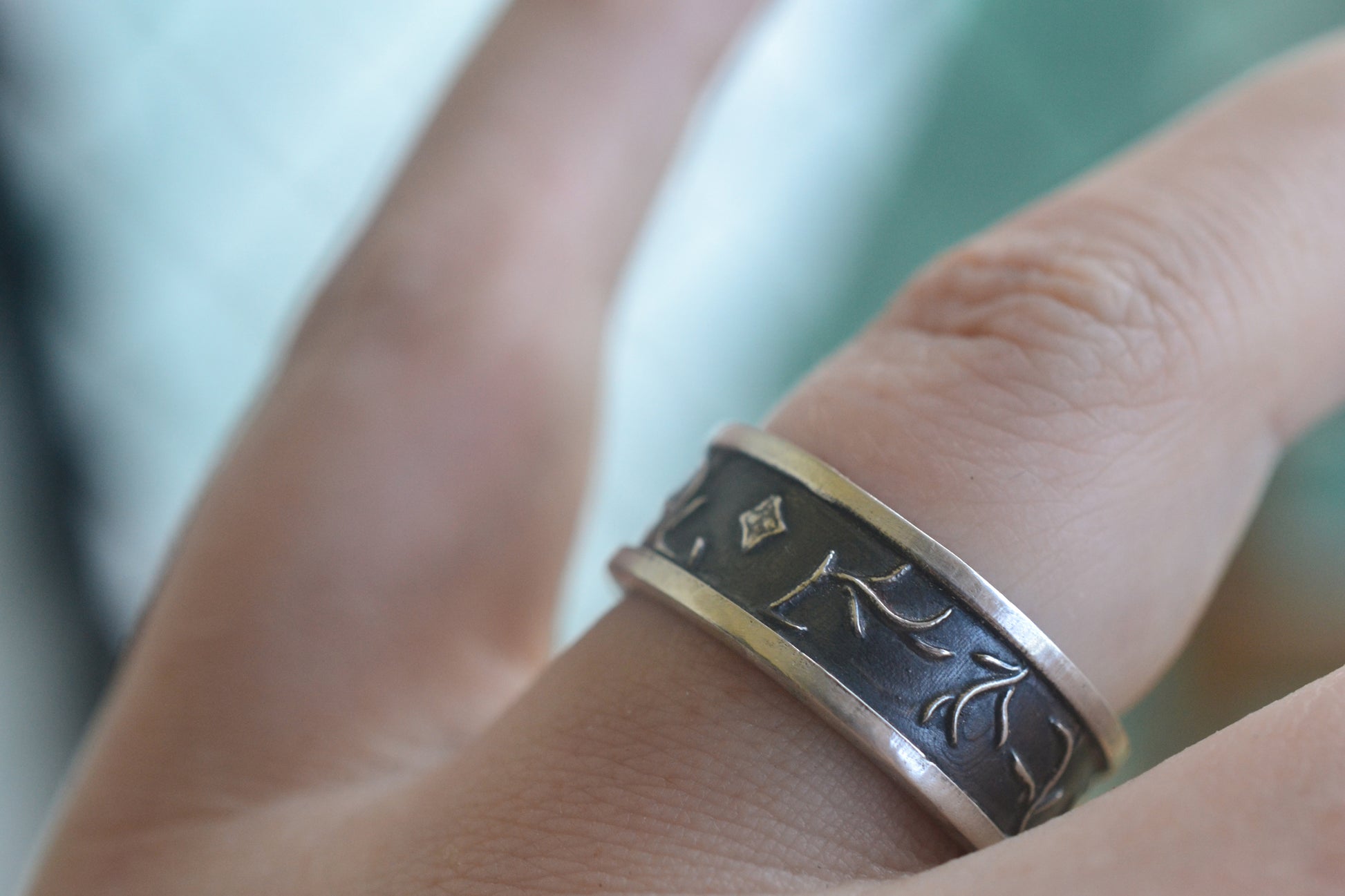 Sterling Silver Thorn Wedding Band