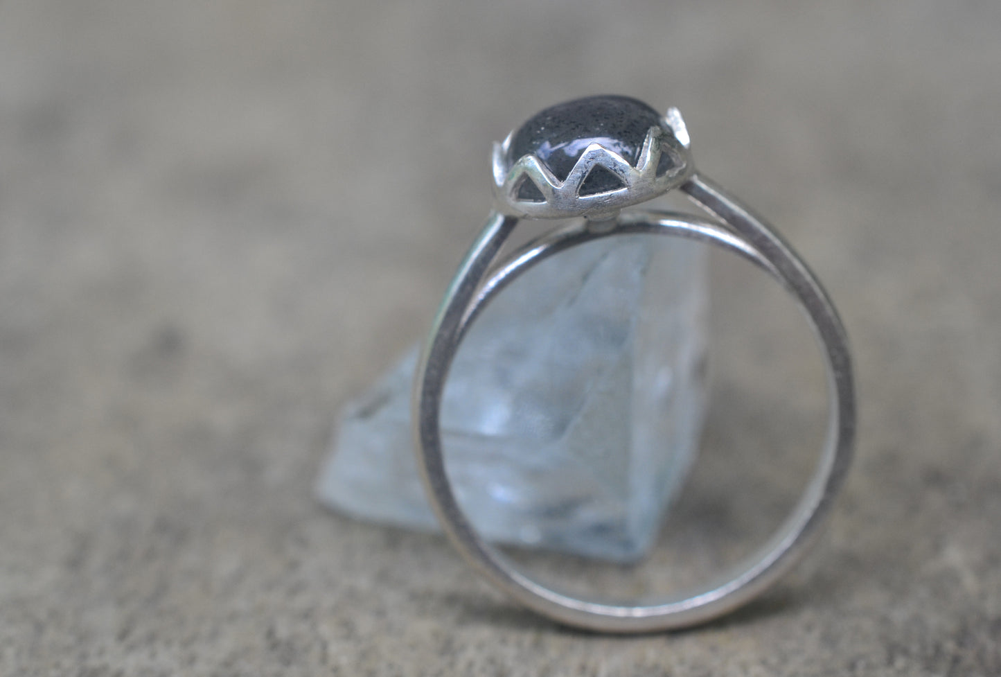 Simple Labradorite Bezel Ring in Silver