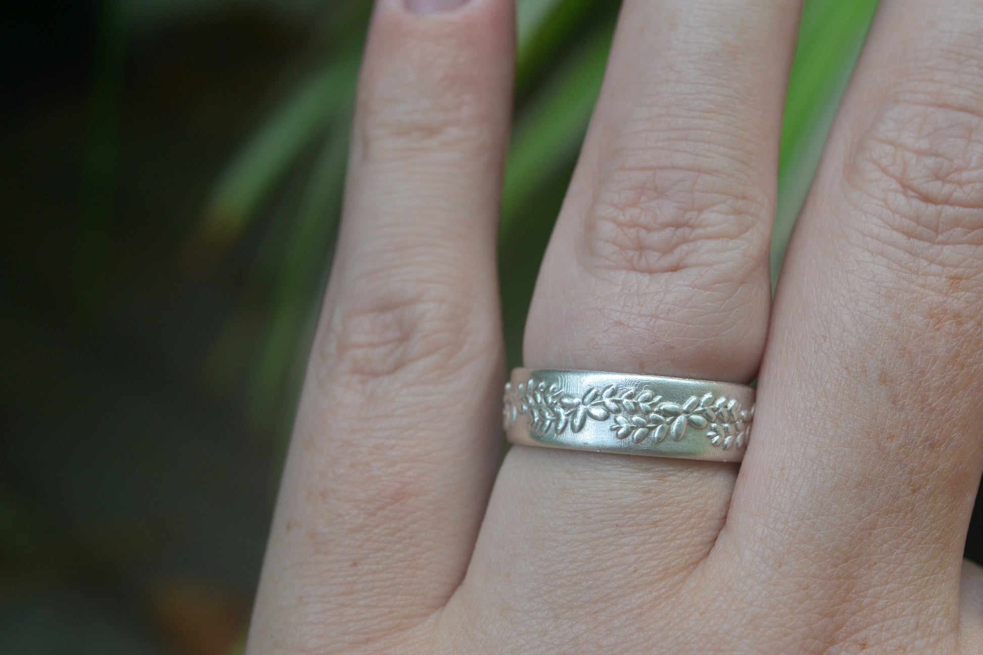 Ancient Greek Inspired Laurel Ring in Silver