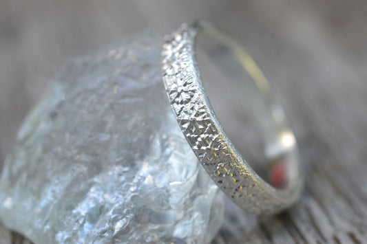 Sterling Silver Snowflake Stacking Ring