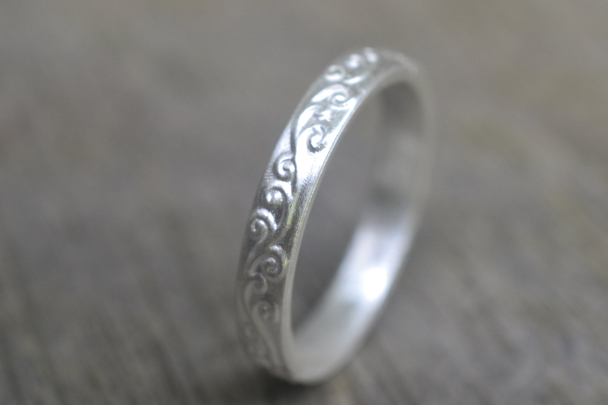 Sterling Silver Spiral Wedding Ring 
