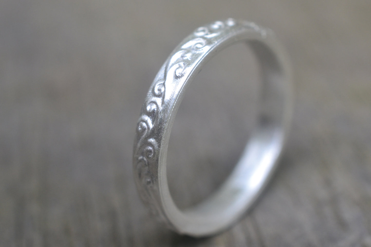3mm Spiral Wedding Band in Sterling Silver