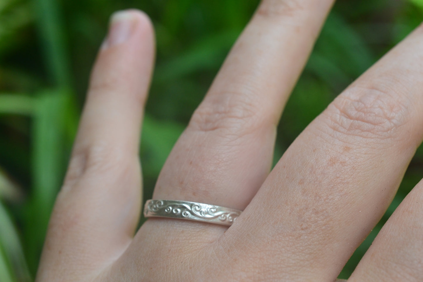 Dainty Spiral Stack Ring in Sterling Silver