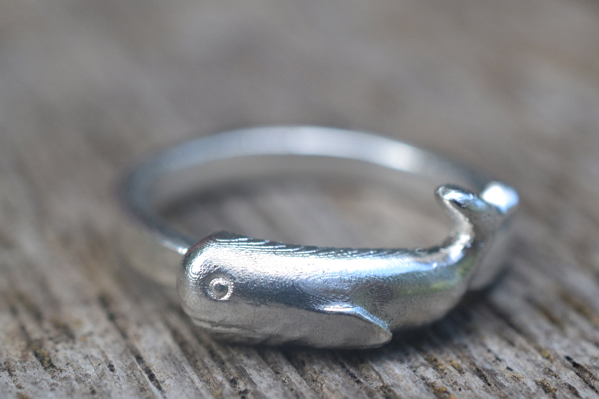 Sterling Silver Whale Ring For Men & Women