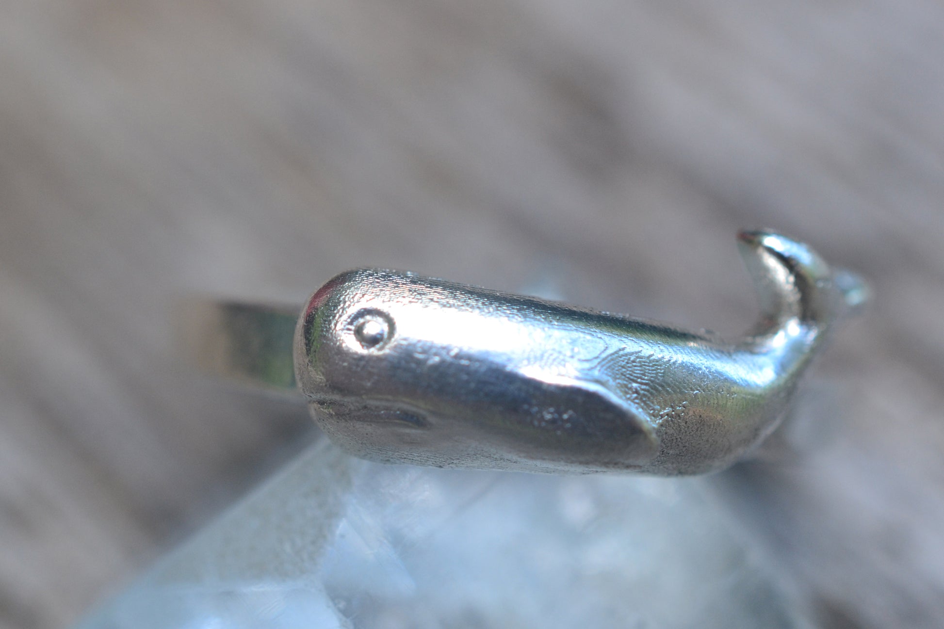 Cute Sterling Silver Whale Ring 