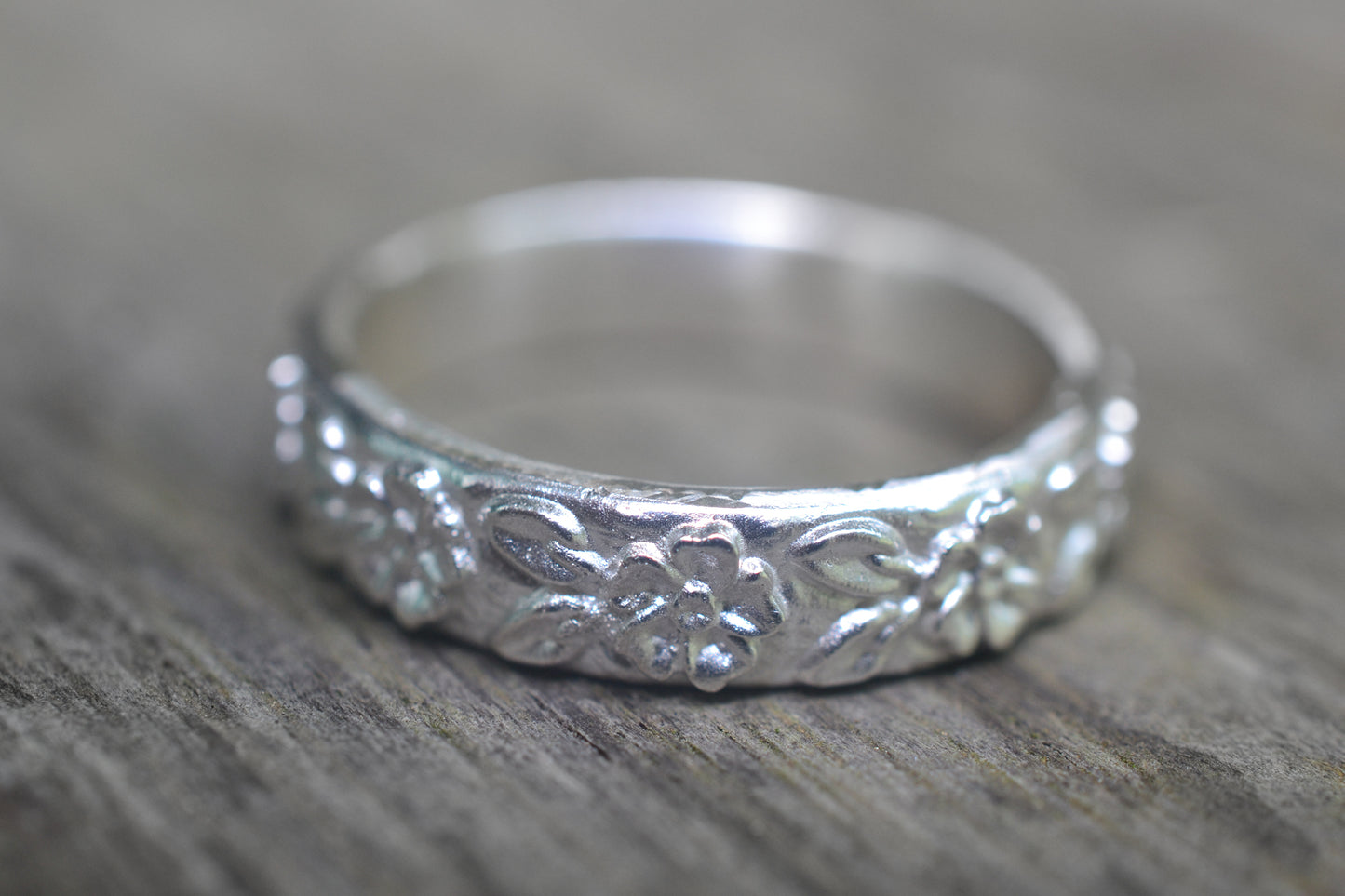 Sterling Silver Floral Handfasting Ring