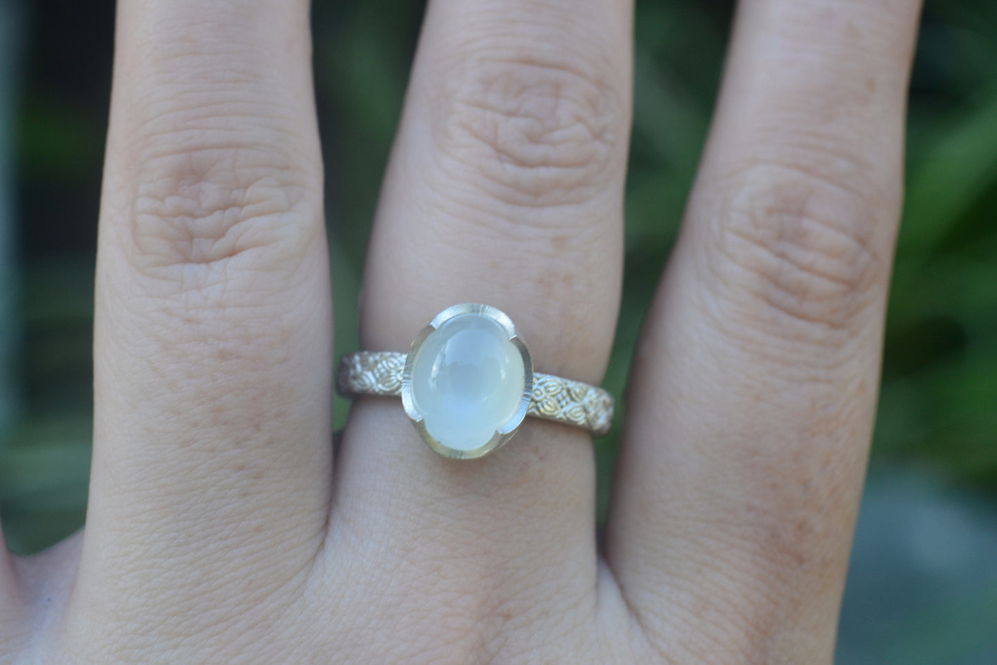 Victorian Style Cocktail Ring With Moonstone