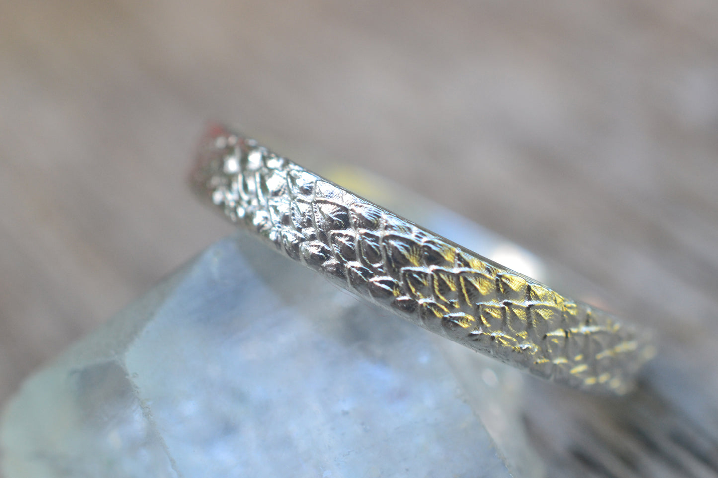 Sterling Silver Dragon Scale Stack Ring